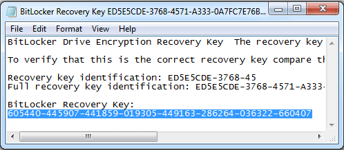lost my bitlocker recovery key